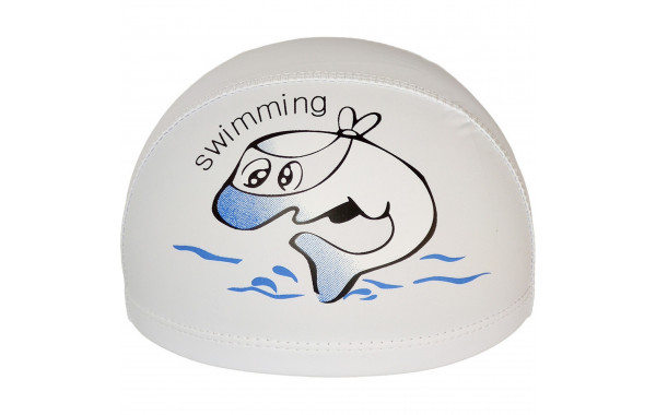Шапочка для плавания детская Sportex Дельфин (ПУ) E41272 белый 600_380