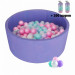 Детский сухой бассейн Midzumi Baby Beach (Сиреневый + 200 шаров розовый/мятный/жемчужный/сиреневый) 75_75