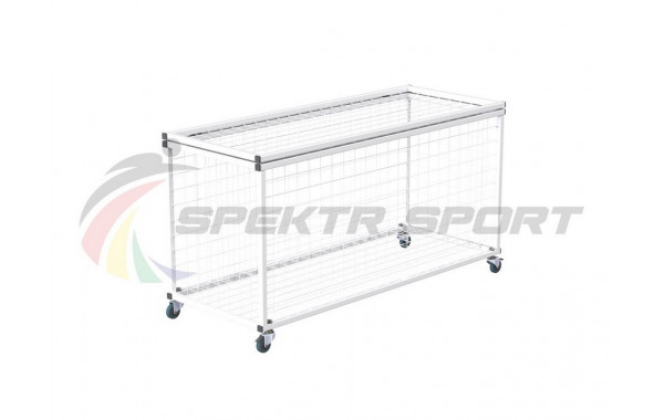 Тележка для мячей и спорт. инвентаря 113х45х54 см Spektr Sport (разборная) 600_380