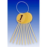 Указатели метража разметки Polanik для сектора толкания ядра, стальные, 15 шт FMS-15