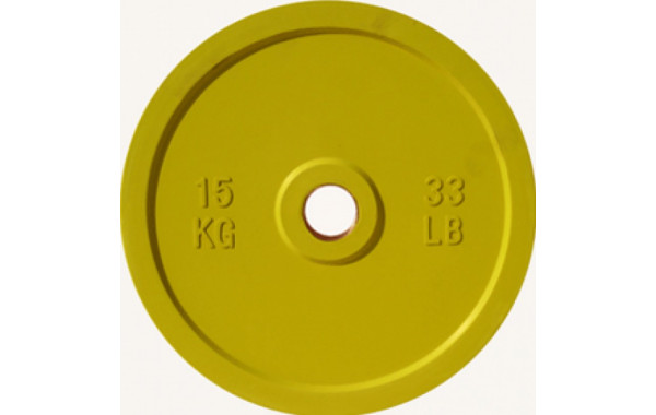 Диск обрезиненный 15кг Johns DR71025 - 15С желтый 600_380