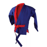 Куртка для самбо двухсторонняя Atemi AX55 красно-синяя