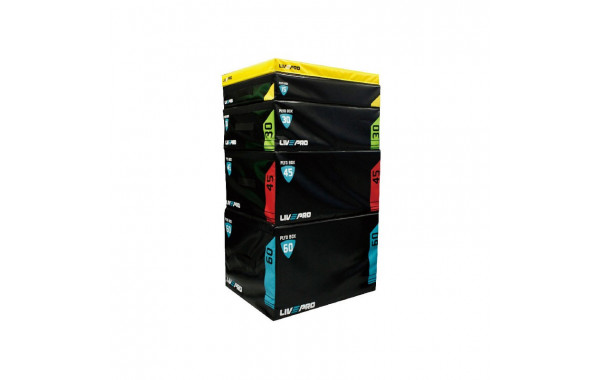 Плиометрический бокс Live Pro Soft Plyometric Box LP8151-S 91,4x76,2x15,2 см, черный/желтый 600_380