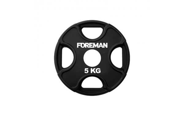 Диск олимпийский обрезиненный Foreman PRR, 5 кг PRR-5KG Черный 600_380