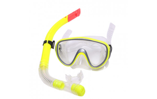 Набор для плавания маска+трубка Sportex E33110-3 желтый, (ПВХ) 600_380