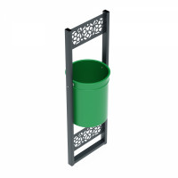 Урна круглая эконом с декоротивными ставками DSK Dom МФ 06-503-В1