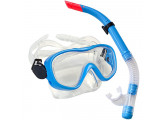 Набор для плавания маска+трубка Sportex E33109-1 синий, (ПВХ)