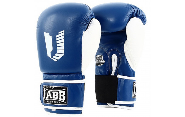 Перчатки боксерские (иск.кожа) 14ун Jabb JE-4056/Eu 56 синий\белый 600_380