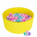 Детский сухой бассейн Kampfer Pretty Bubble (Желтый + 200 шаров розовый/мятный/жемчужный/сиреневый) 75_75