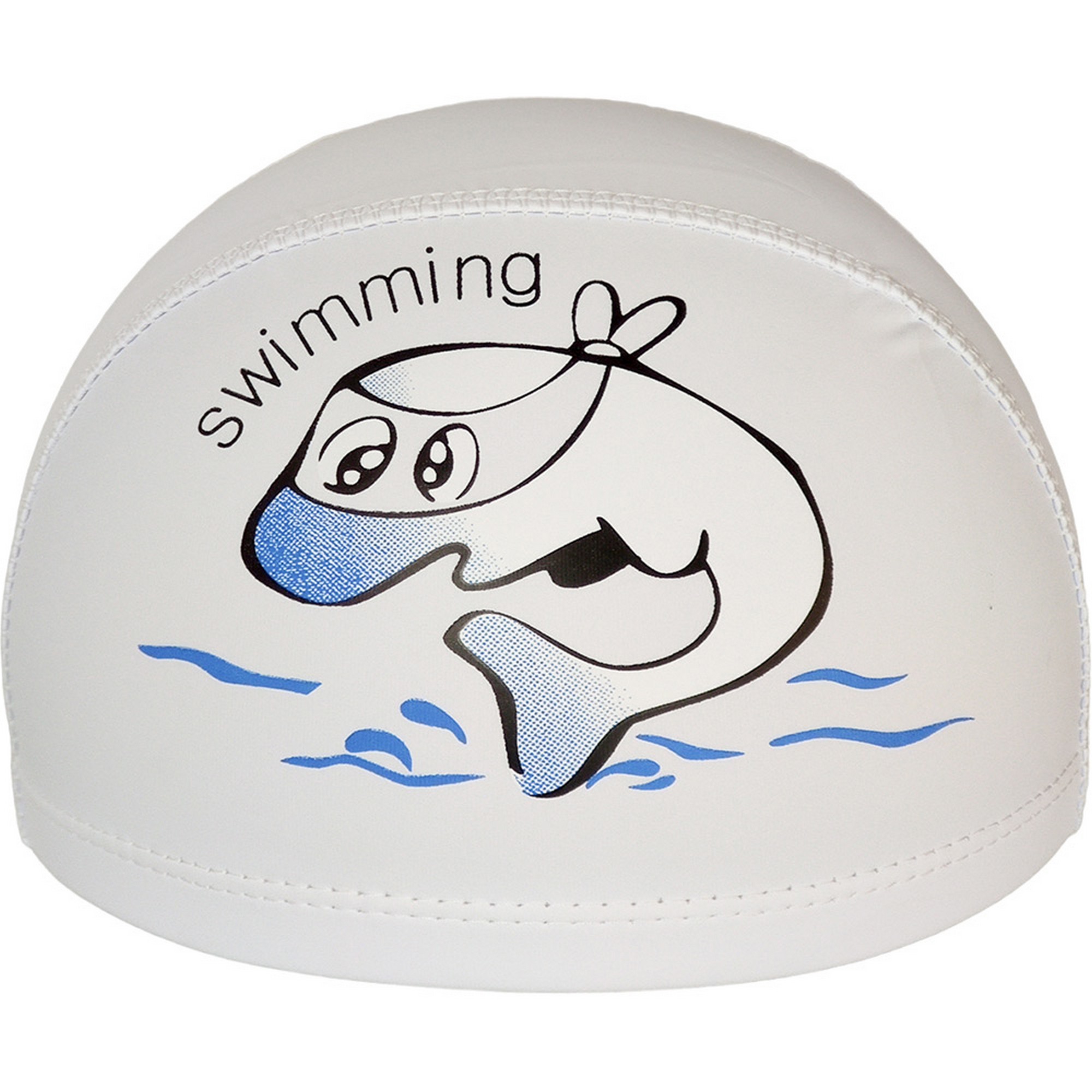 Шапочка для плавания детская Sportex Дельфин (ПУ) E41272 белый 2000_2000