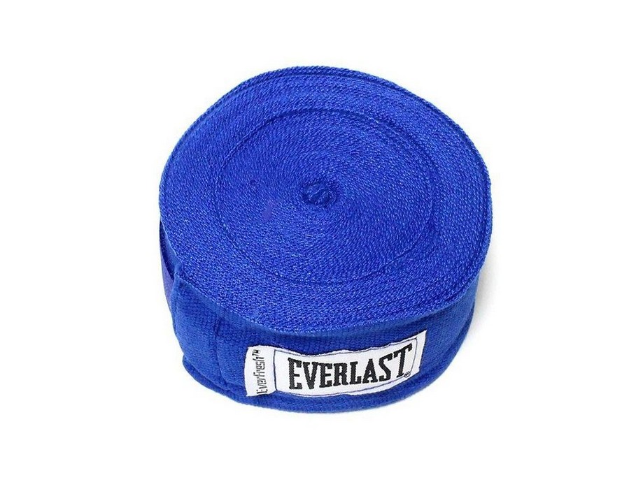 Бинт боксерский Everlast 4.55 м (пара) синий 4456BLU 919_700