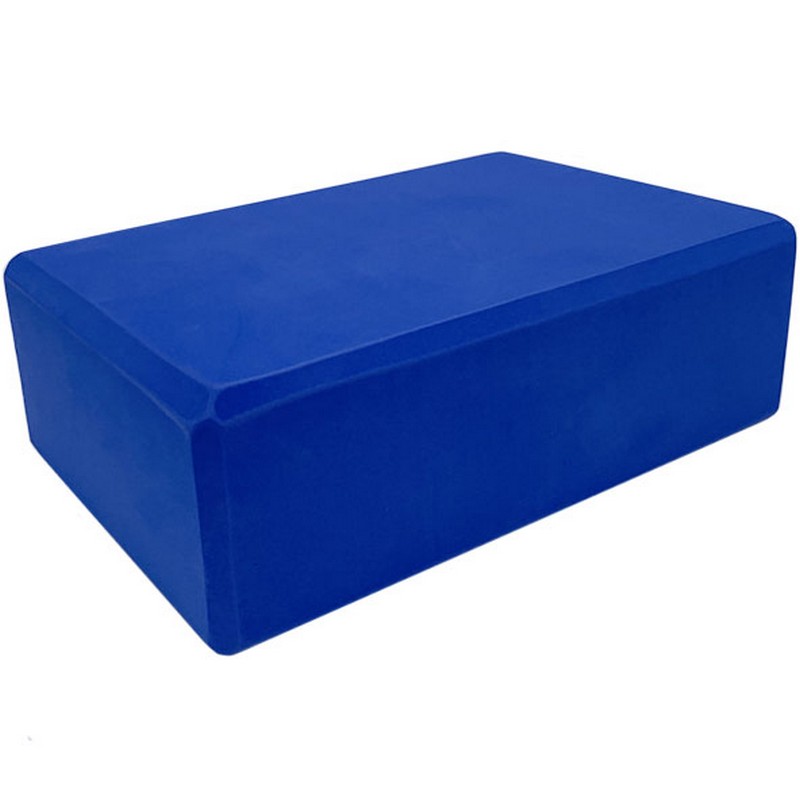 Йога блок Sportex полумягкий, из вспененного ЭВА (A25568) BE100-1 синий 800_800