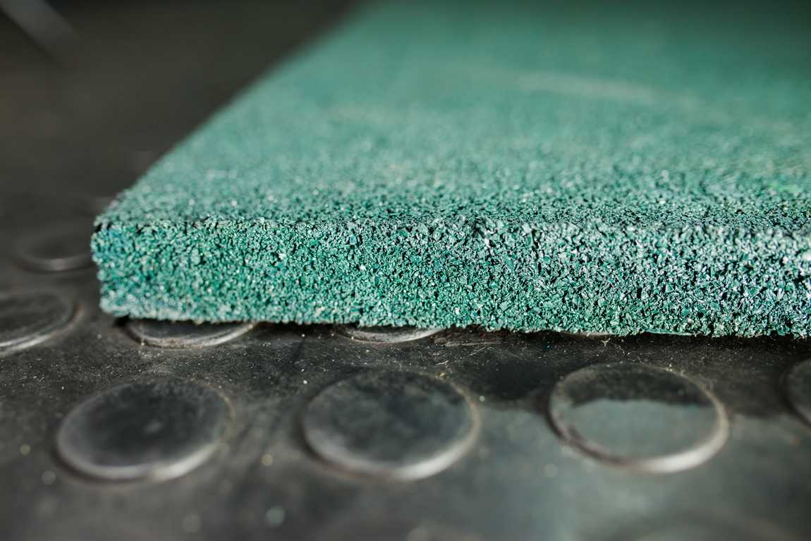 Напольное резиновое покрытие Stecter 1000х1000х30 мм (зеленый) 2249 1150_767