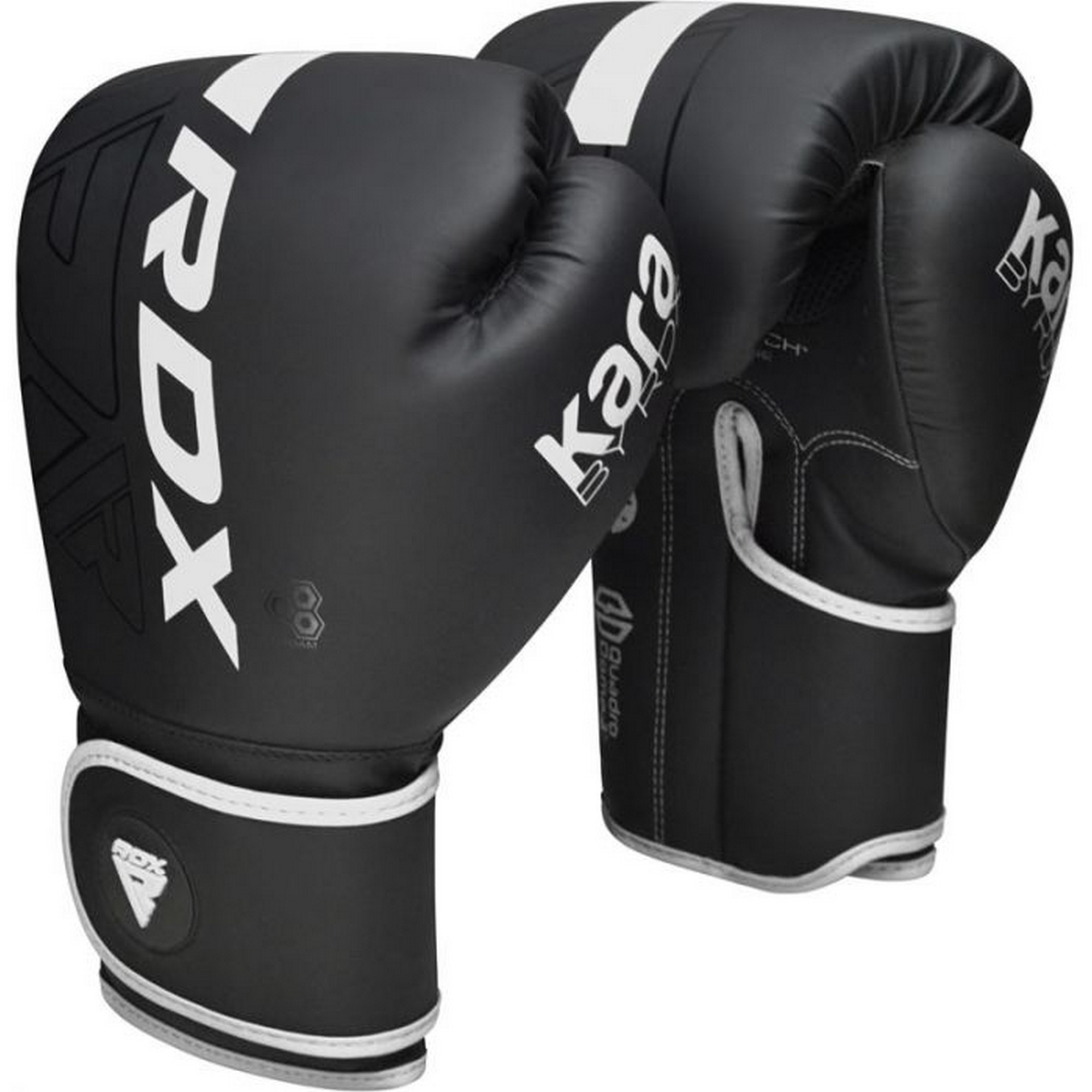 Перчатки тренировочные RDX BGR-F6MW-14OZ черный\белый матовый 2000_2000