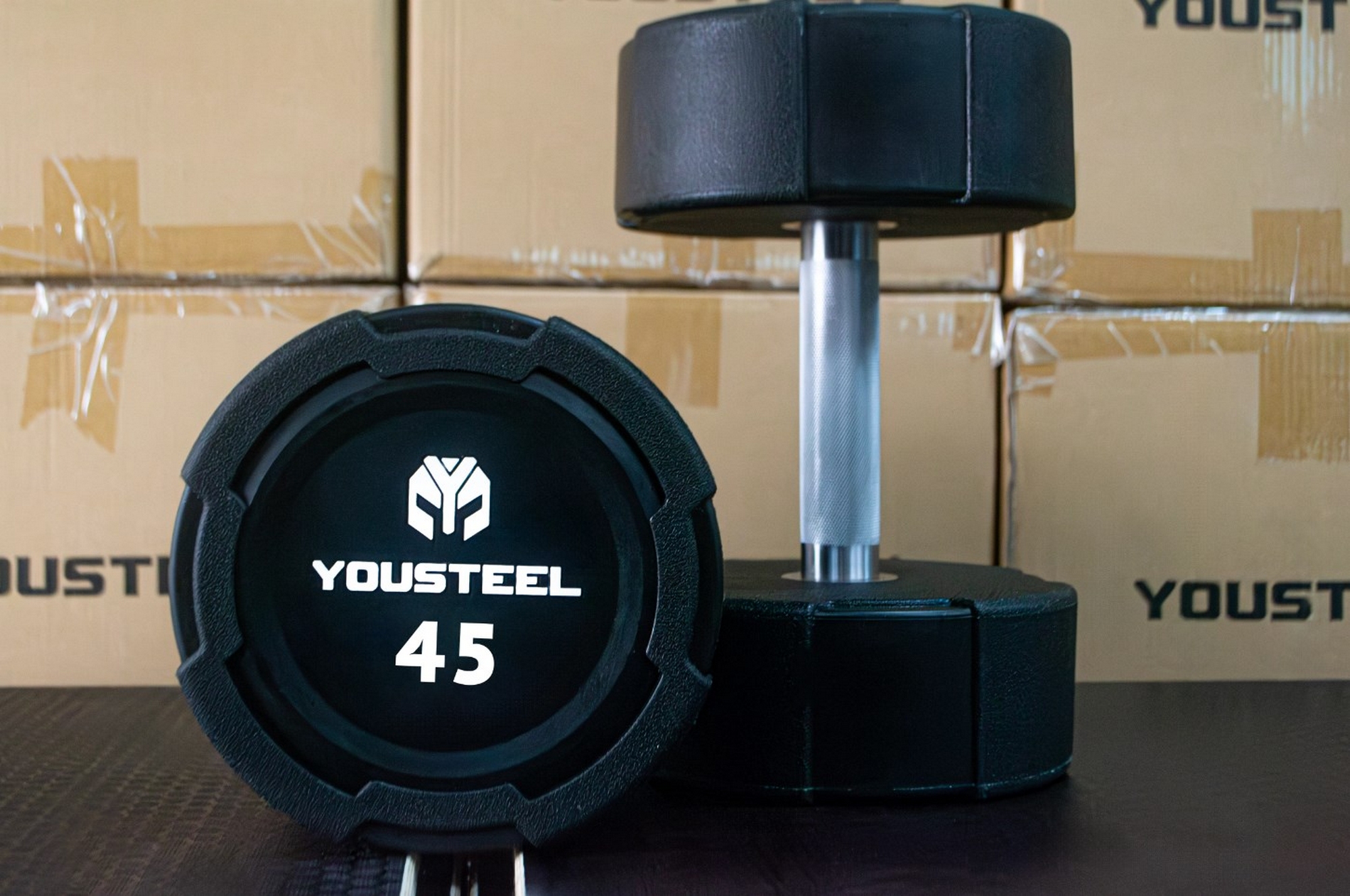 Гантель EVO 45кг полиуретановая YouSteel 2000_1328