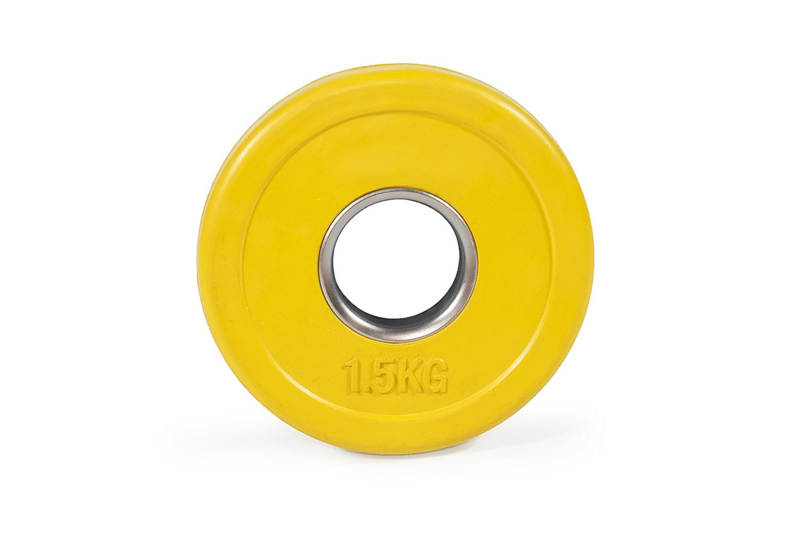 Цветной тренировочный диск Stecter D50 мм 1,5 кг желтый 2234 1151_767