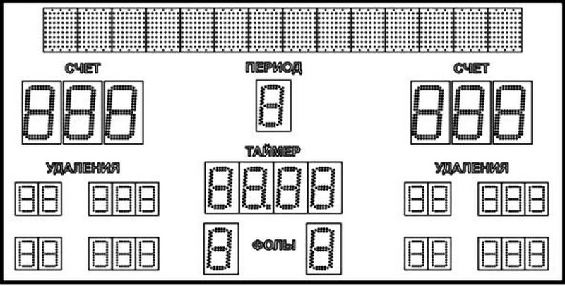 Табло для гандбола 208x102.5x4,4 Glav 7.501 800_405