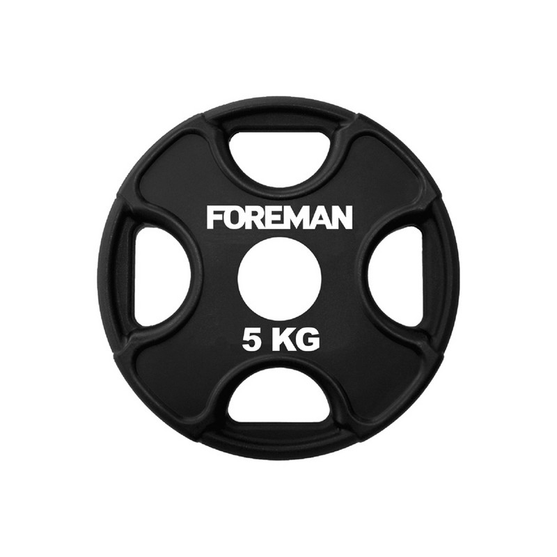 Диск олимпийский обрезиненный Foreman PRR, 5 кг PRR-5KG Черный 800_800