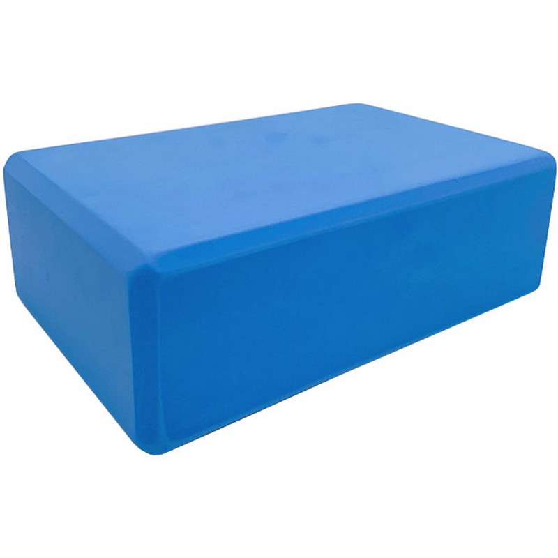 Йога блок Sportex полумягкий, из вспененного ЭВА (A25571) BE100-4 голубой 800_800