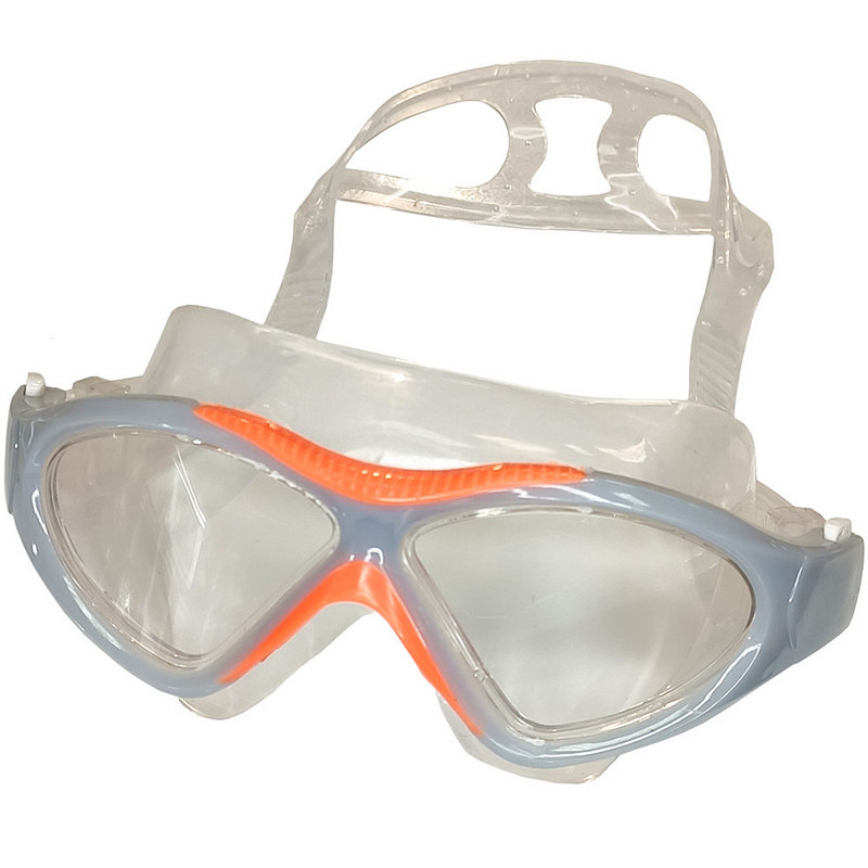 Очки маска для плавания взрослая (серо/оранжевые) Sportex E36873-11 800_800