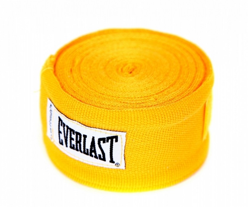 Бинт боксерский Everlast 4.55 м (пара) желтый 4456GU 839_700