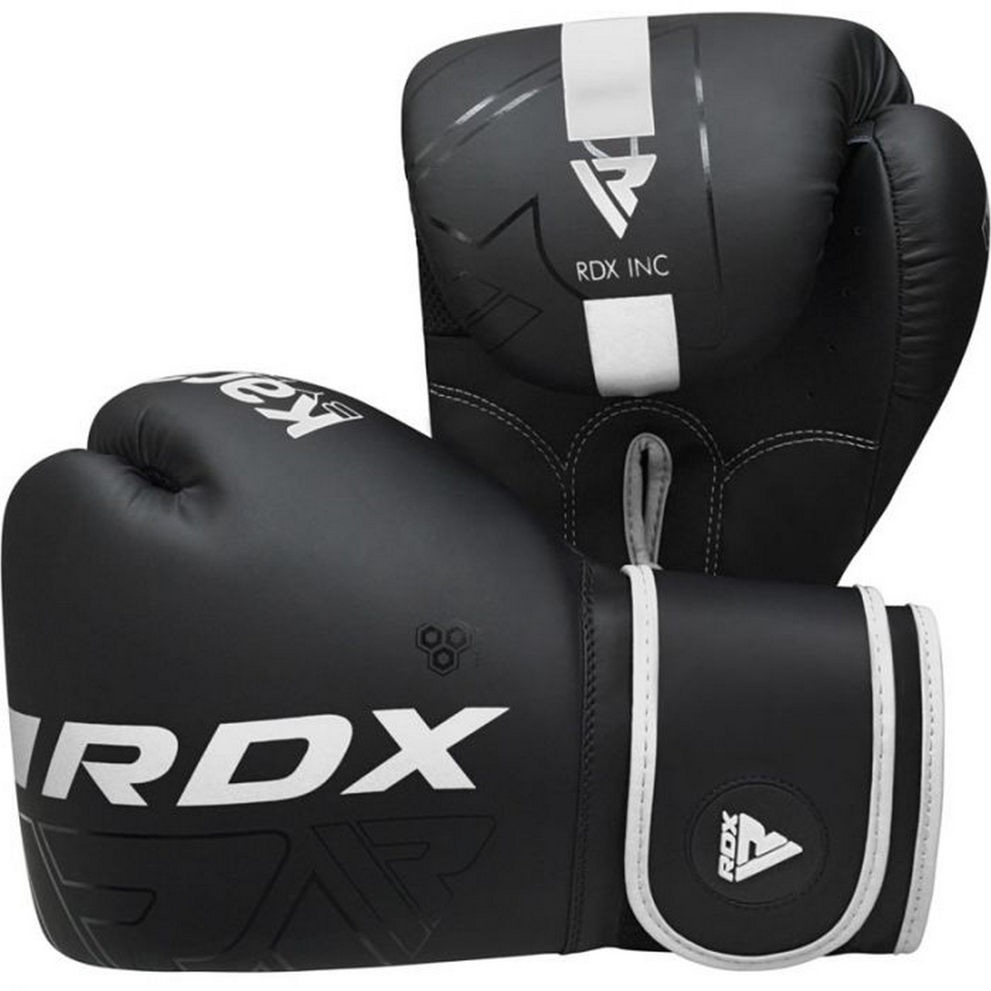 Перчатки тренировочные RDX BGR-F6MW-14OZ черный\белый матовый 2000_2000