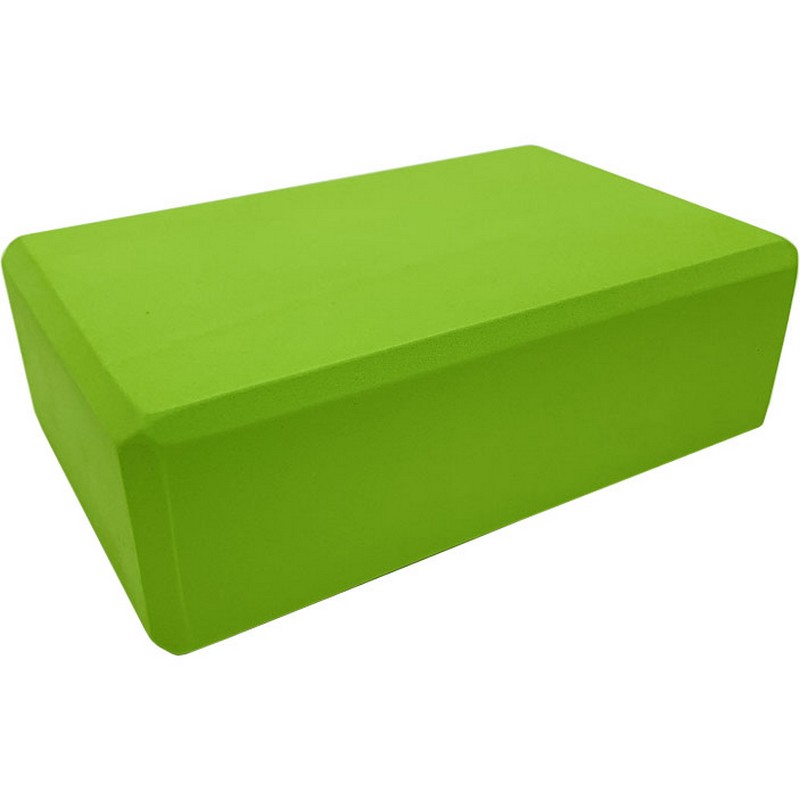 Йога блок Sportex BE100-5 полумягкий, из вспененного ЭВА (A25572) зеленый 800_800