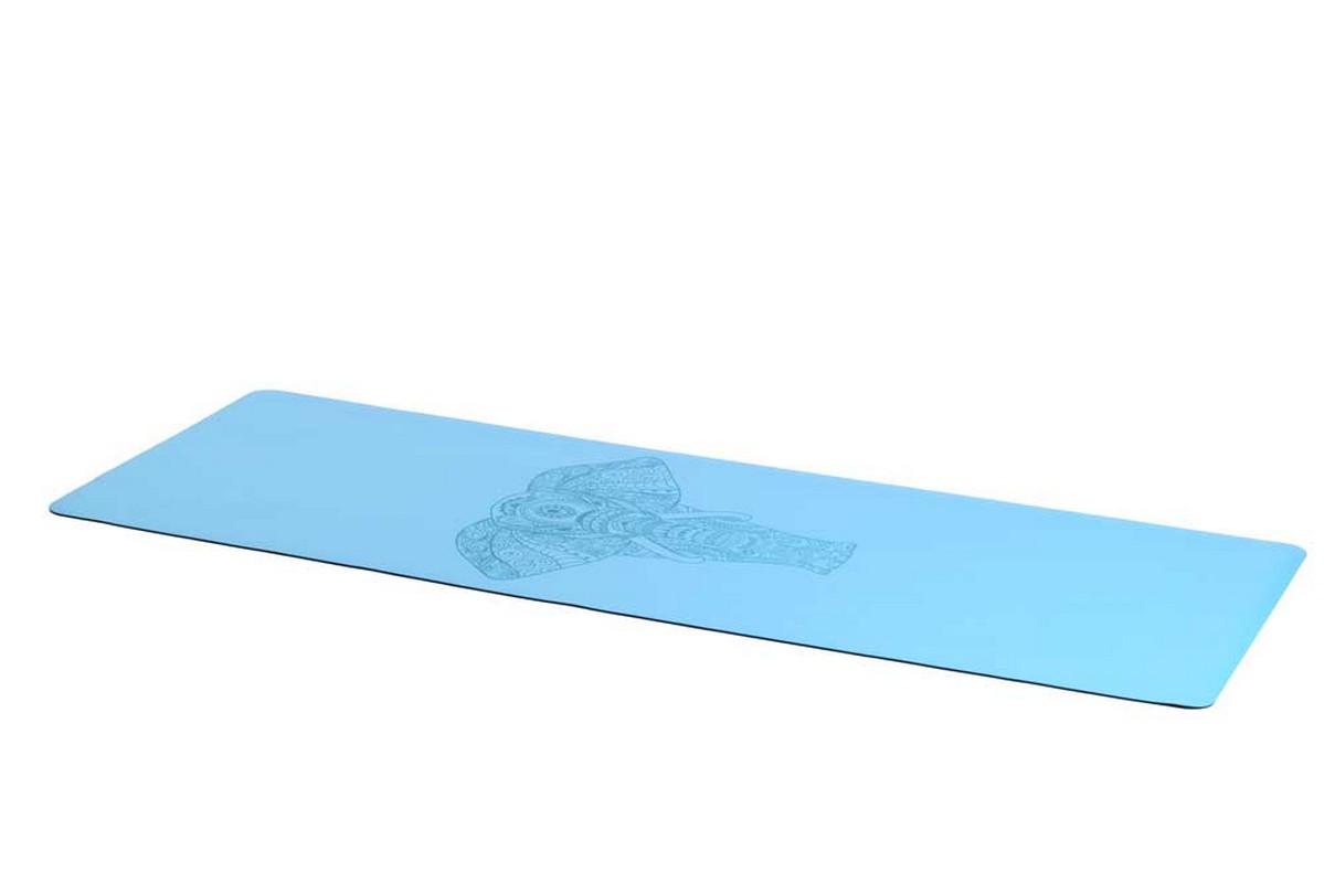 Коврик для йоги 185x68x0,4 см Inex Yoga PU Mat полиуретан c гравировкой PUMAT-137 синий 1199_800