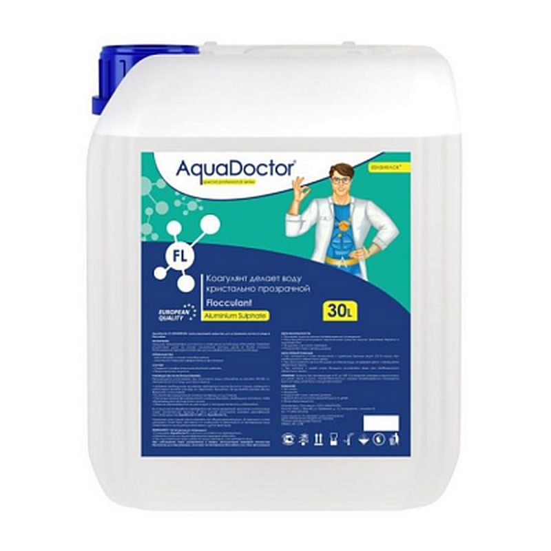 Флокулянт жидкий коагулирующий препарат AquaDoctor 30л канистра AQ15987 800_800