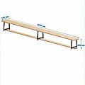 Скамейка гимнастическая 3000мм (фанерная) ножки метал Dinamika 120_120