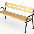 Уличная скамейка со спинкой Стандарт, длина 1500 мм Glav 14.6.3000-1500 120_120
