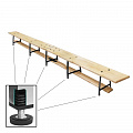 Скамейка гимнастическая Dinamika 3500мм (40 мм щит.сосна) ножки метал. с РО ZSO-003156 120_120