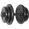 Гантель разборная 42 кг MB Barbell Диски обрезиненные, черный 120_120