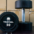 Гантель EVO 50кг полиуретановая YouSteel 120_120